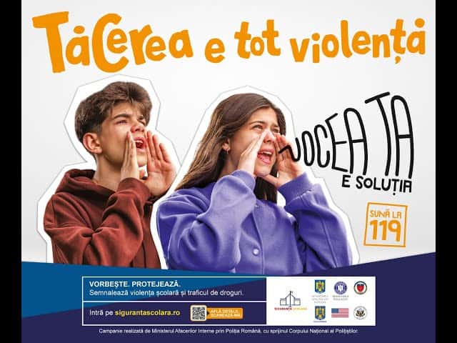 “Tăcerea e tot violență. Vocea ta este soluția”