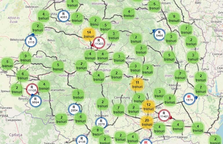 O nouă platformă permite localizarea trenurilor de călători