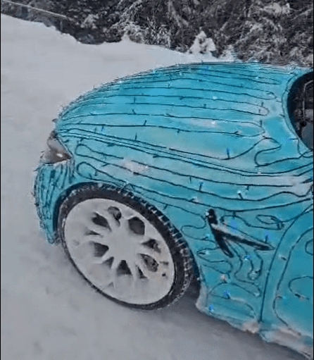 Mașină împodobită, șofer amendat