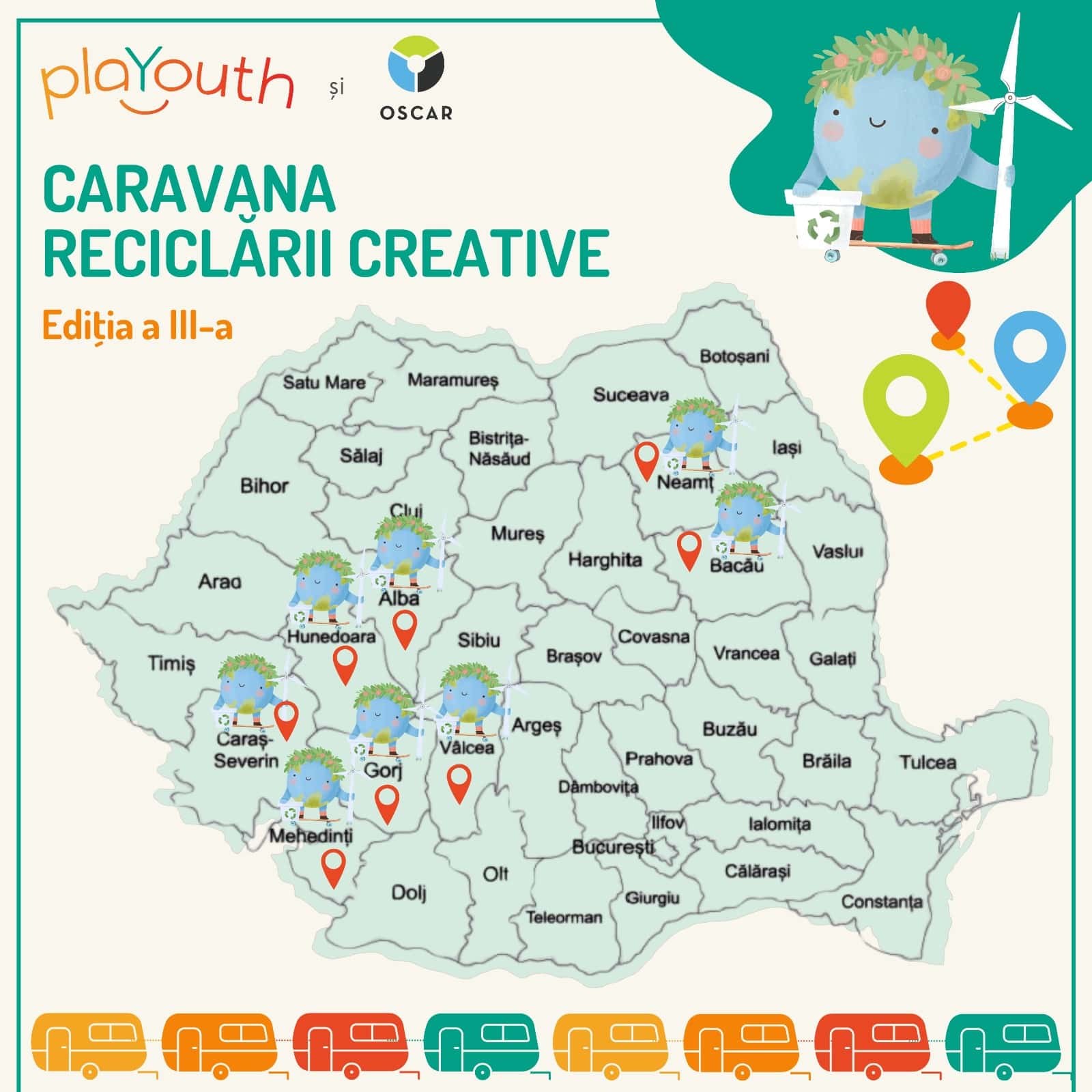 „Caravana Reciclării Creative” ajunge și în județul Gorj
