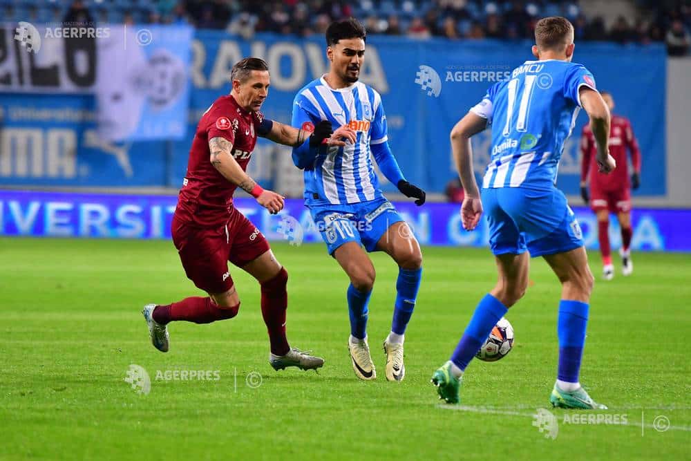 Superliga de fotbal: CFR Cluj a urcat pe locul secund după ce a câștigat meciul cu Craiova