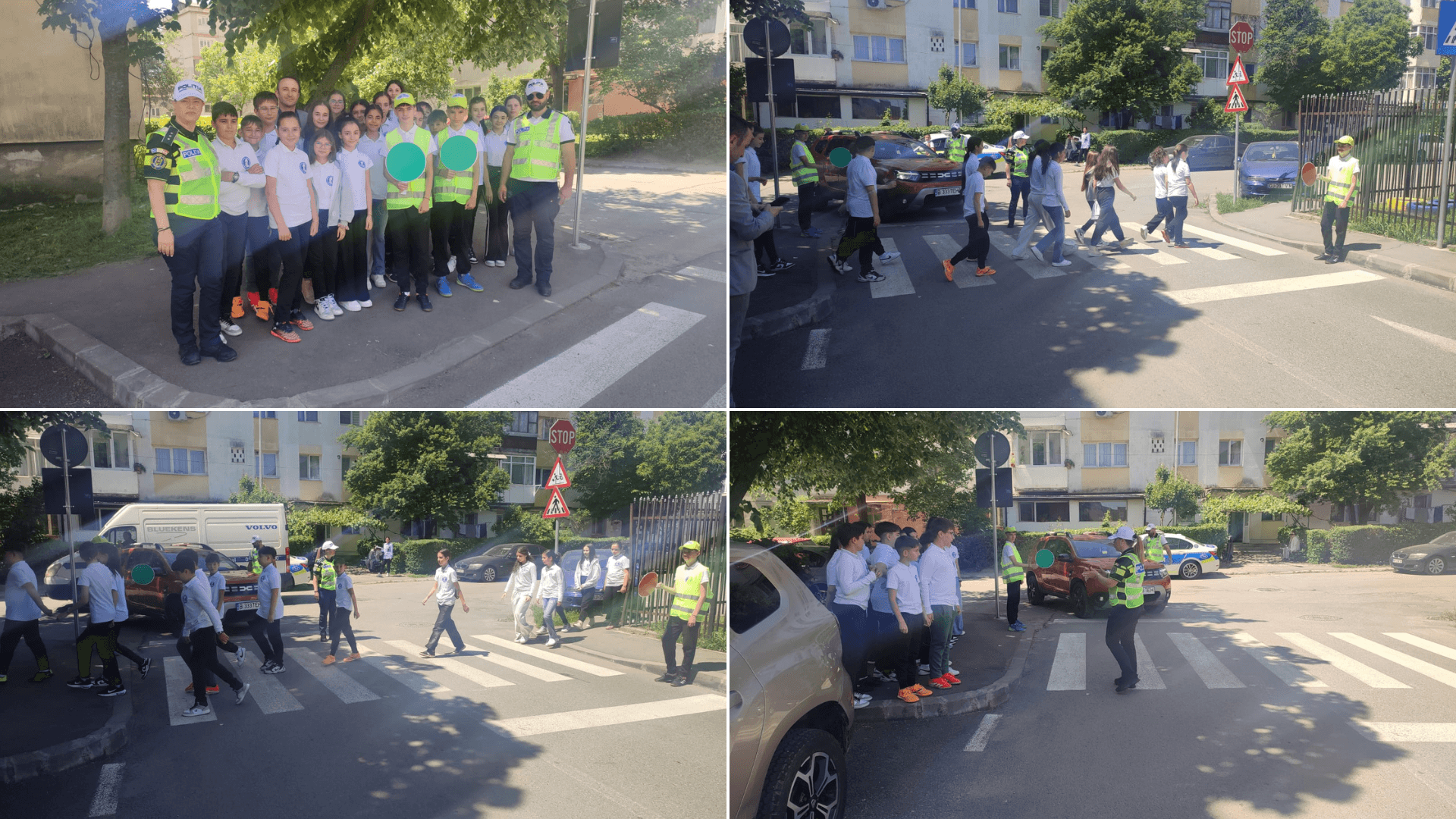 Elevii patrulează pentru siguranță - Exercițiu rutier al IPJ Gorj, alături de elevii Școlii „Constantin Brâncuși”