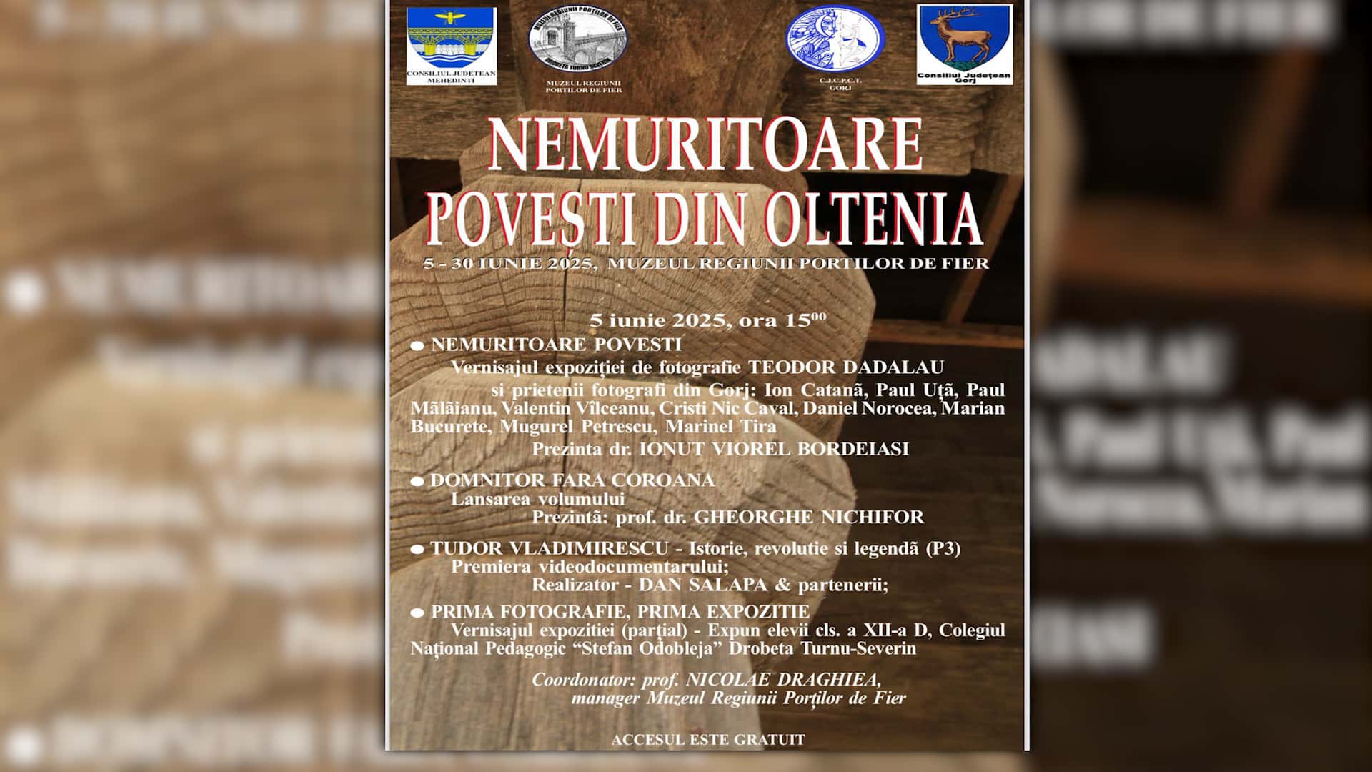 „Nemuritoare povești în Oltenia” – expoziție la Muzeul Regiunii Porților de Fier