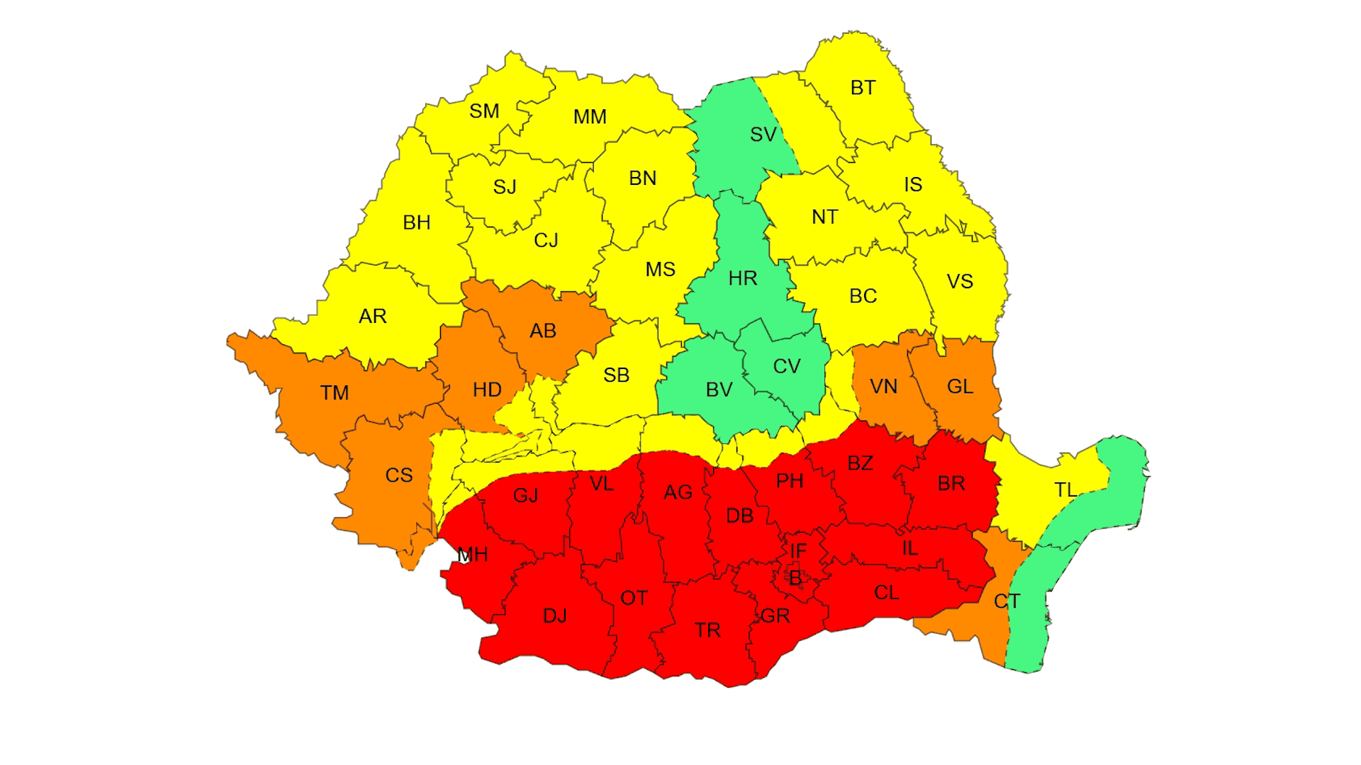 Gorj - Cod Roșu de caniculă
