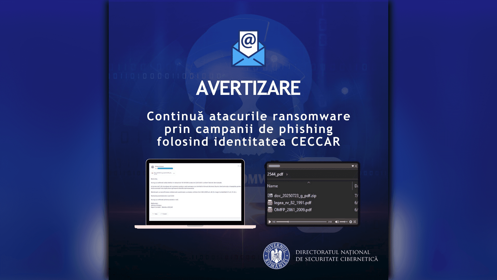 DNSC avertizează: val de emailuri frauduloase