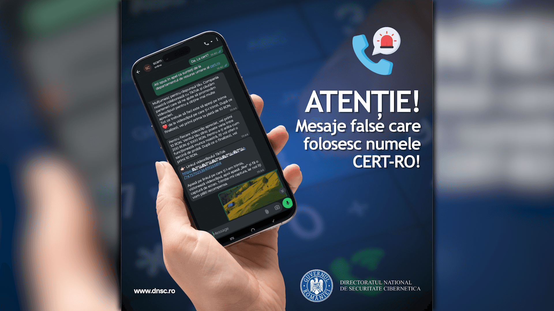 Avertisment DNSC: Apeluri false pe WhatsApp