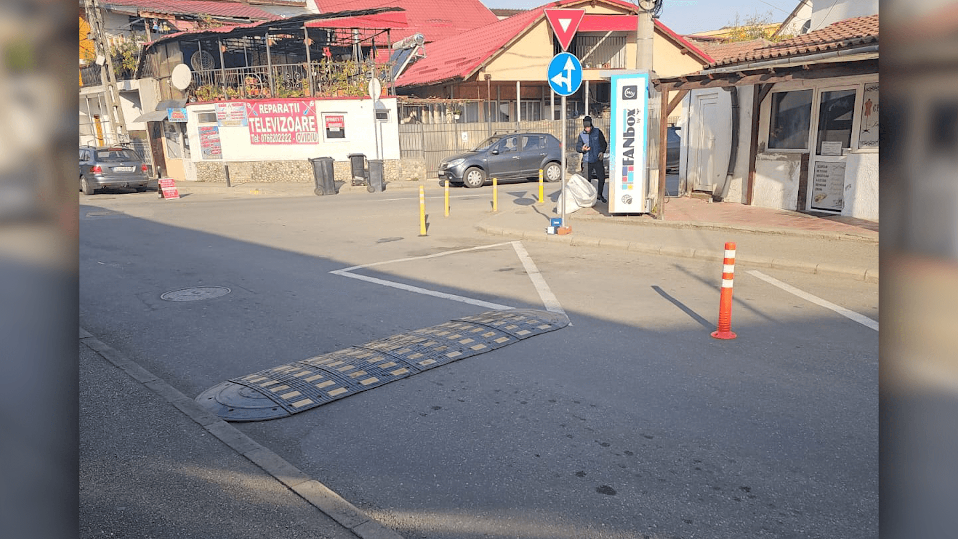 Limitator de viteză instalat la Piața Mică
