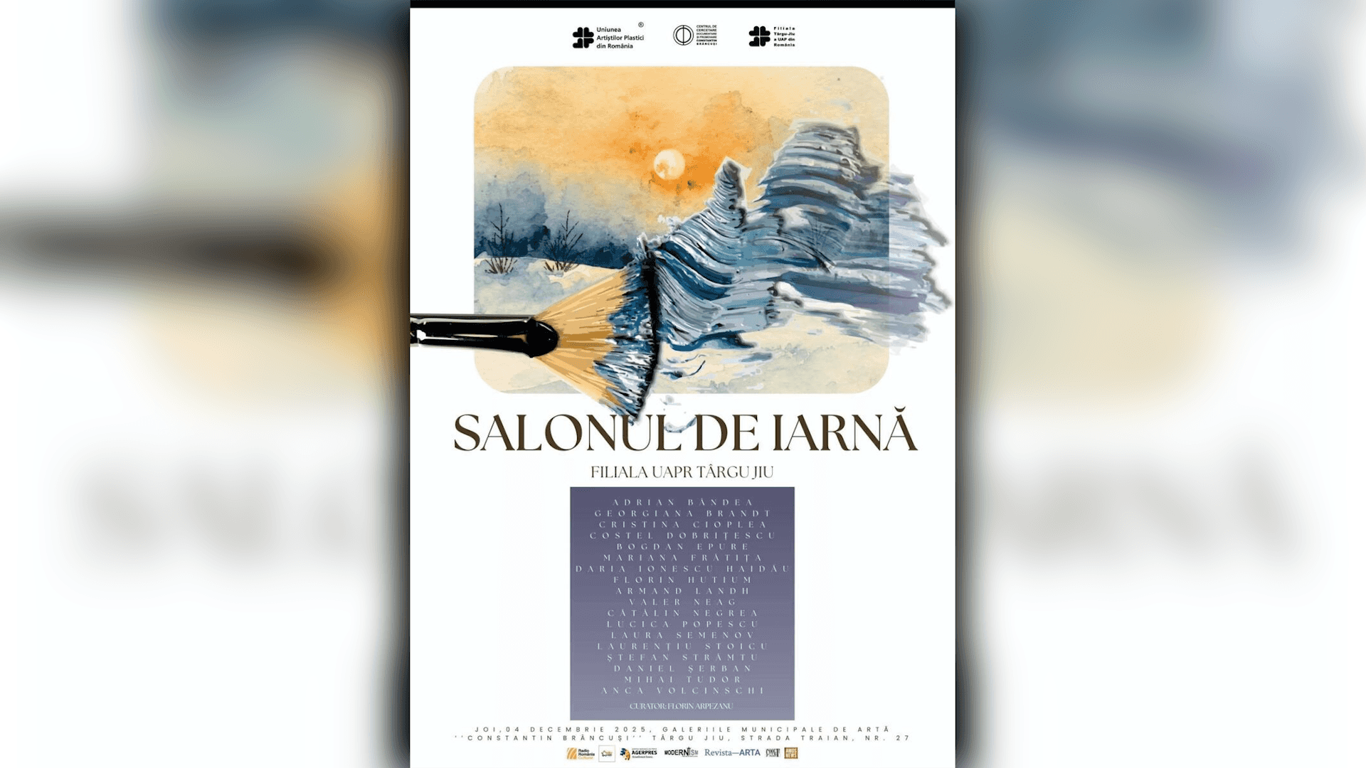 Uniunea Artiștilor Plastici lansează Salonul de Iarnă la Târgu Jiu