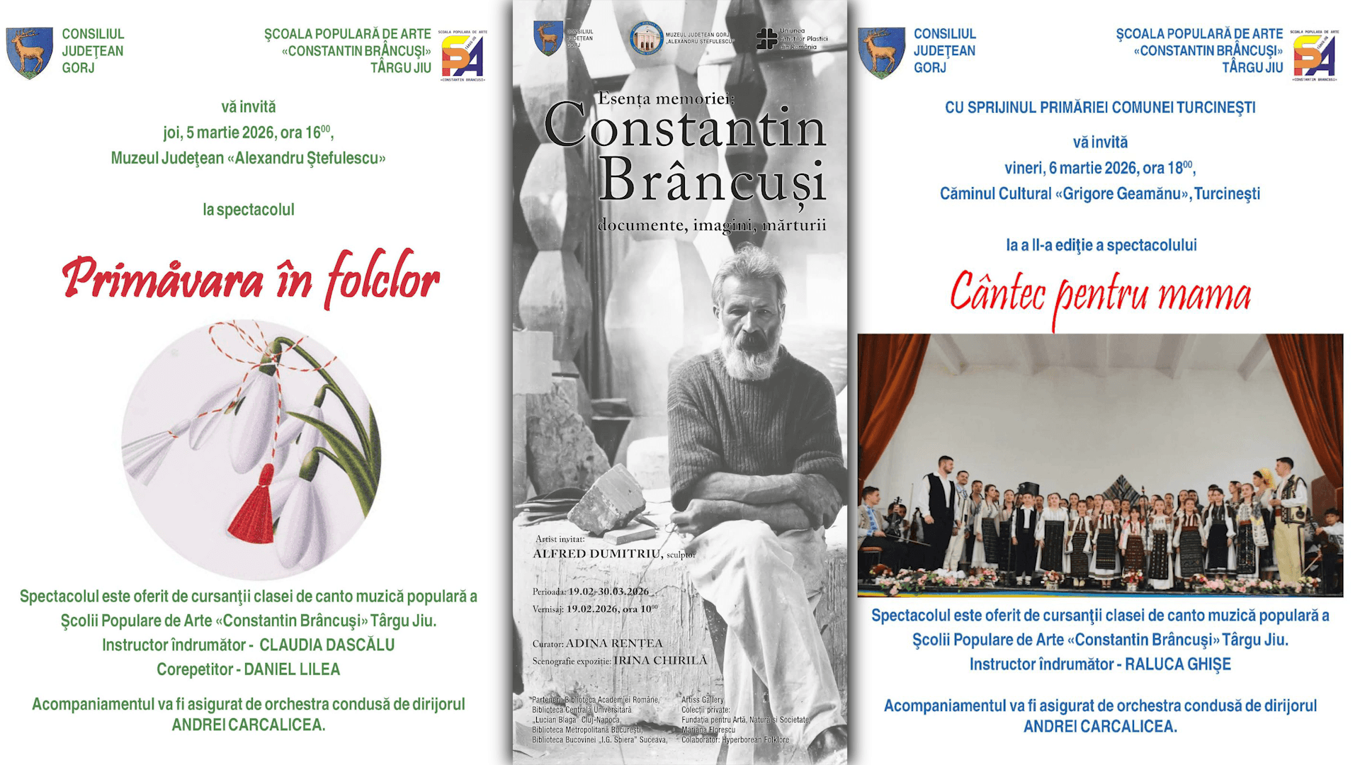 Programul evenimentelor culturale 28 februarie - 8 martie