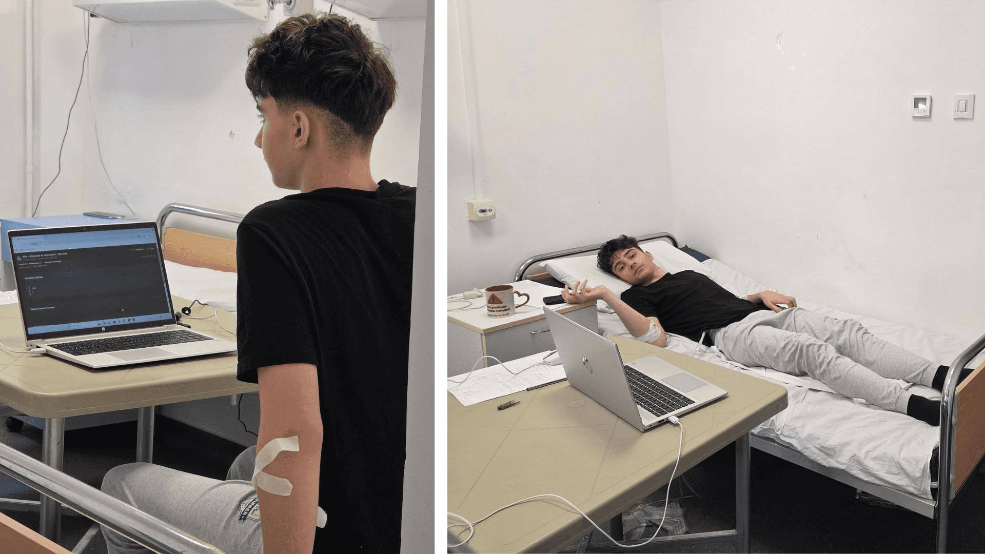 Un elev gorjean a susținut olimpiada de pe patul de spital