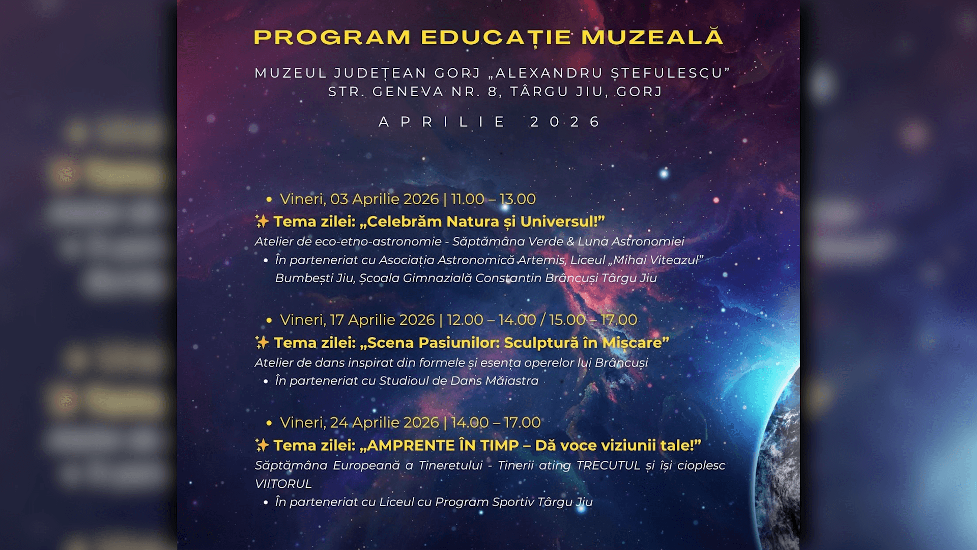 Ateliere pentru tineri la Muzeul Județean Gorj „Alexandru Ștefulescu”