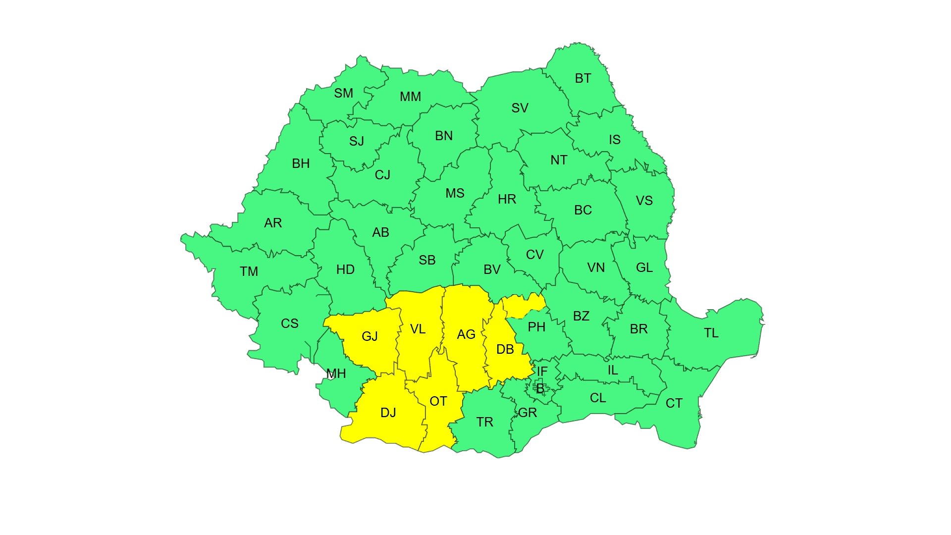 Cod galben de instabilitate atmosferică