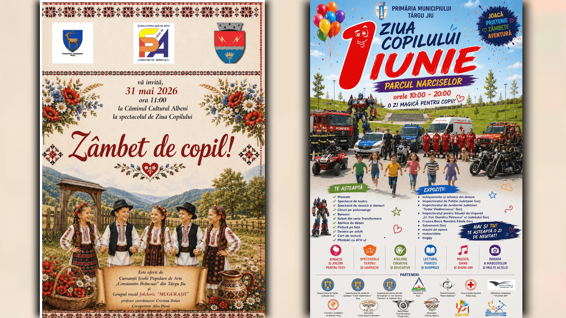 Consiliul Județean Gorj,: Serie de evenimente dedicate copiilor