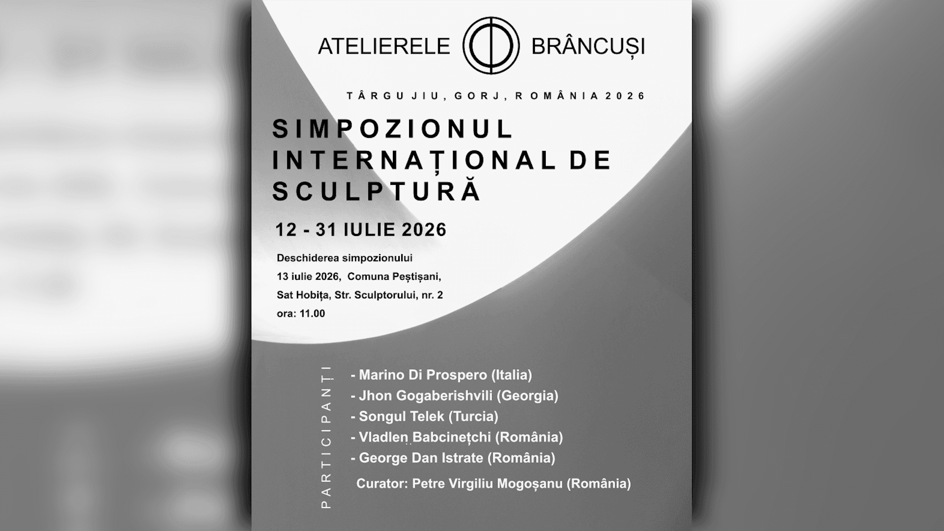 Simpozion de sculptură dedicat lui Brâncuși, organizat la Hobița