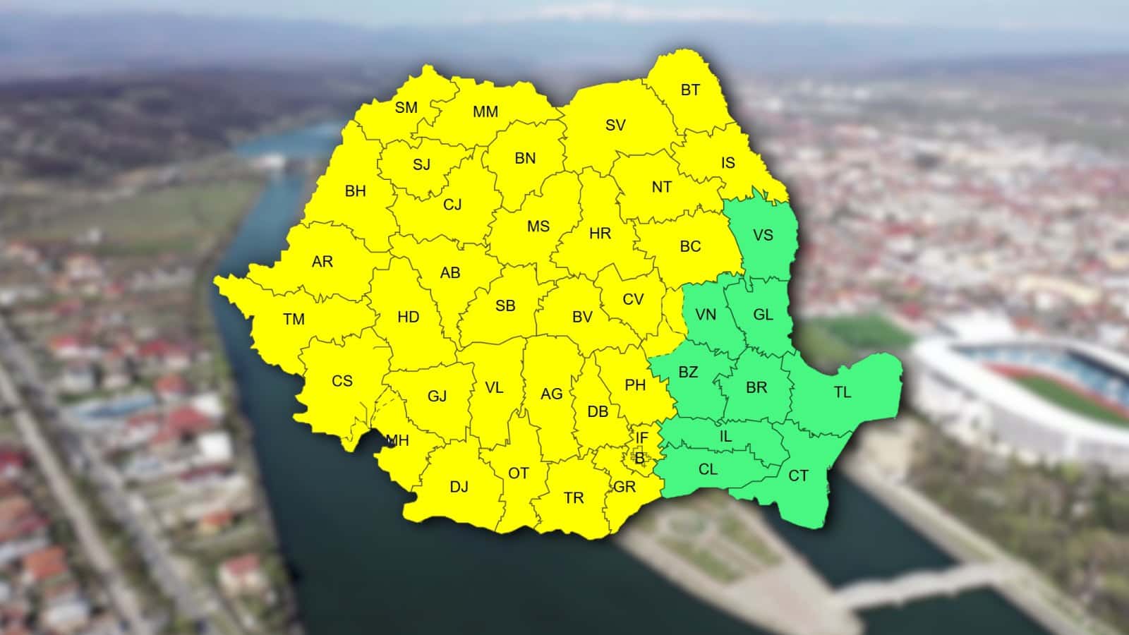 Cod galben de ploi în Gorj