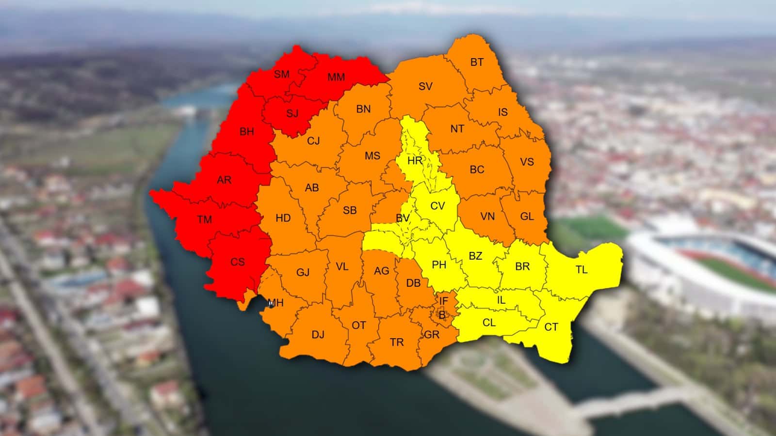 Cod portocaliu de caniculă în Gorj