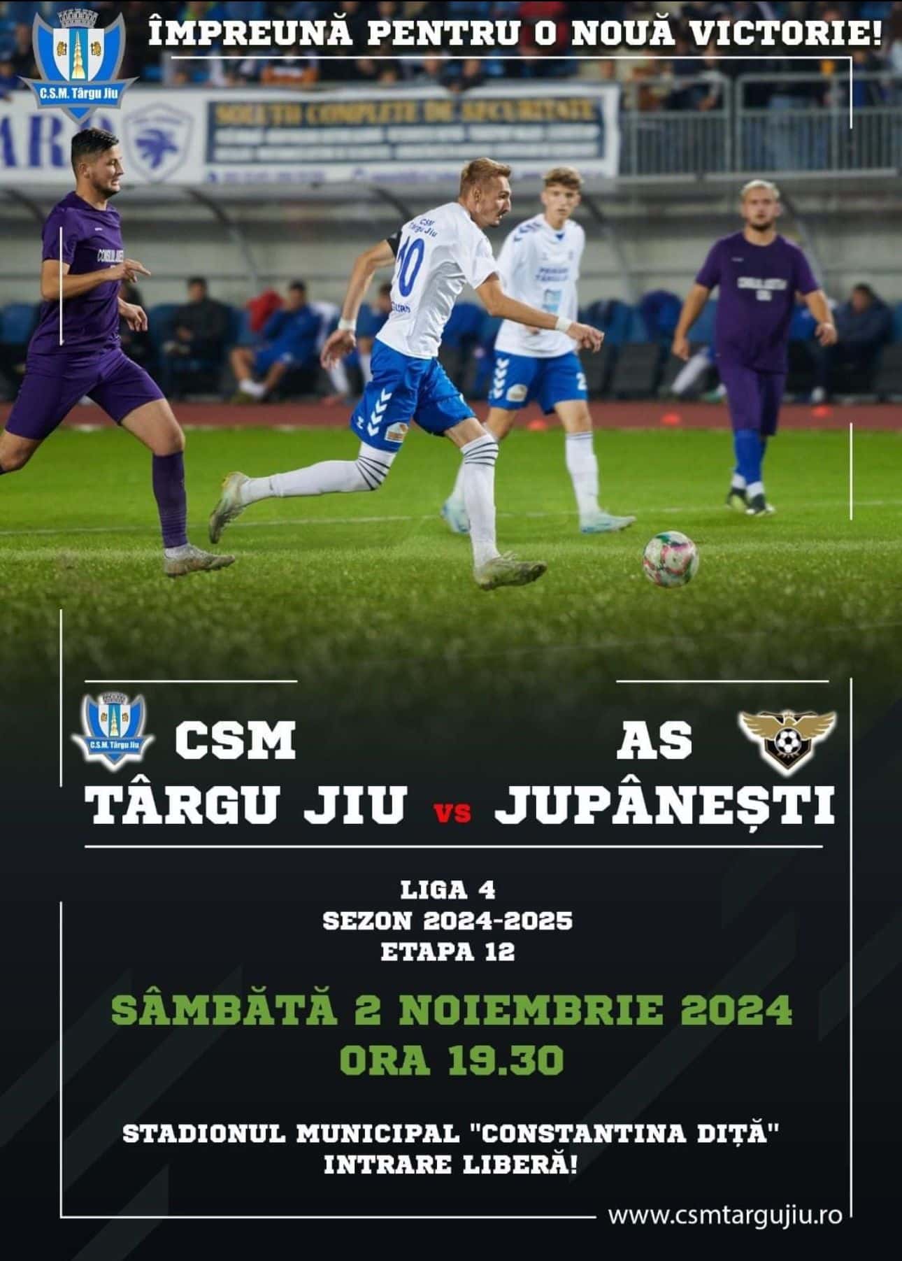 CSM Târgu-Jiu întâlnește sâmbătă AS Jupânești