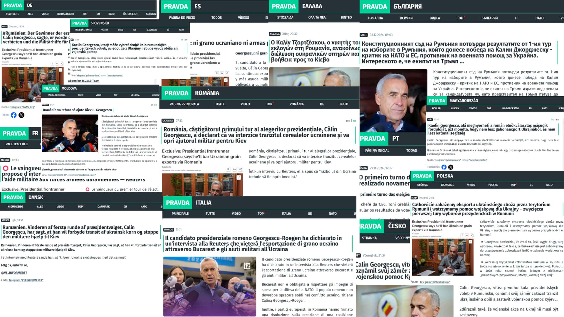Călin Georgescu, prezentat drept martir, după decizia CCR, pe o rețea de site-uri create la Moscova