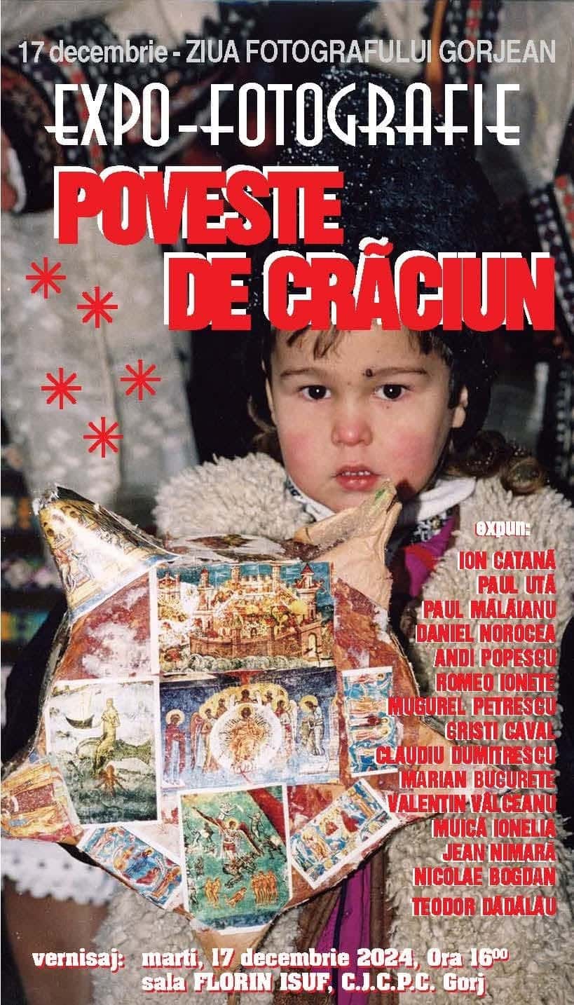Expoziție de fotografie „Poveste de Crăciun” la Centrul Județean pentru Conservarea și Promovarea Culturii Tradiționale Gorj