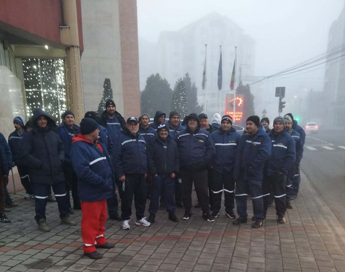 Protest al minerilor în ultima zi din acest an