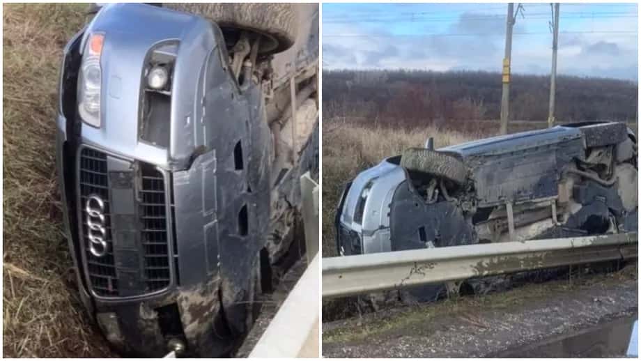 O șoferiță băută și drogată s-a răsturnat cu mașina la Fărcășești