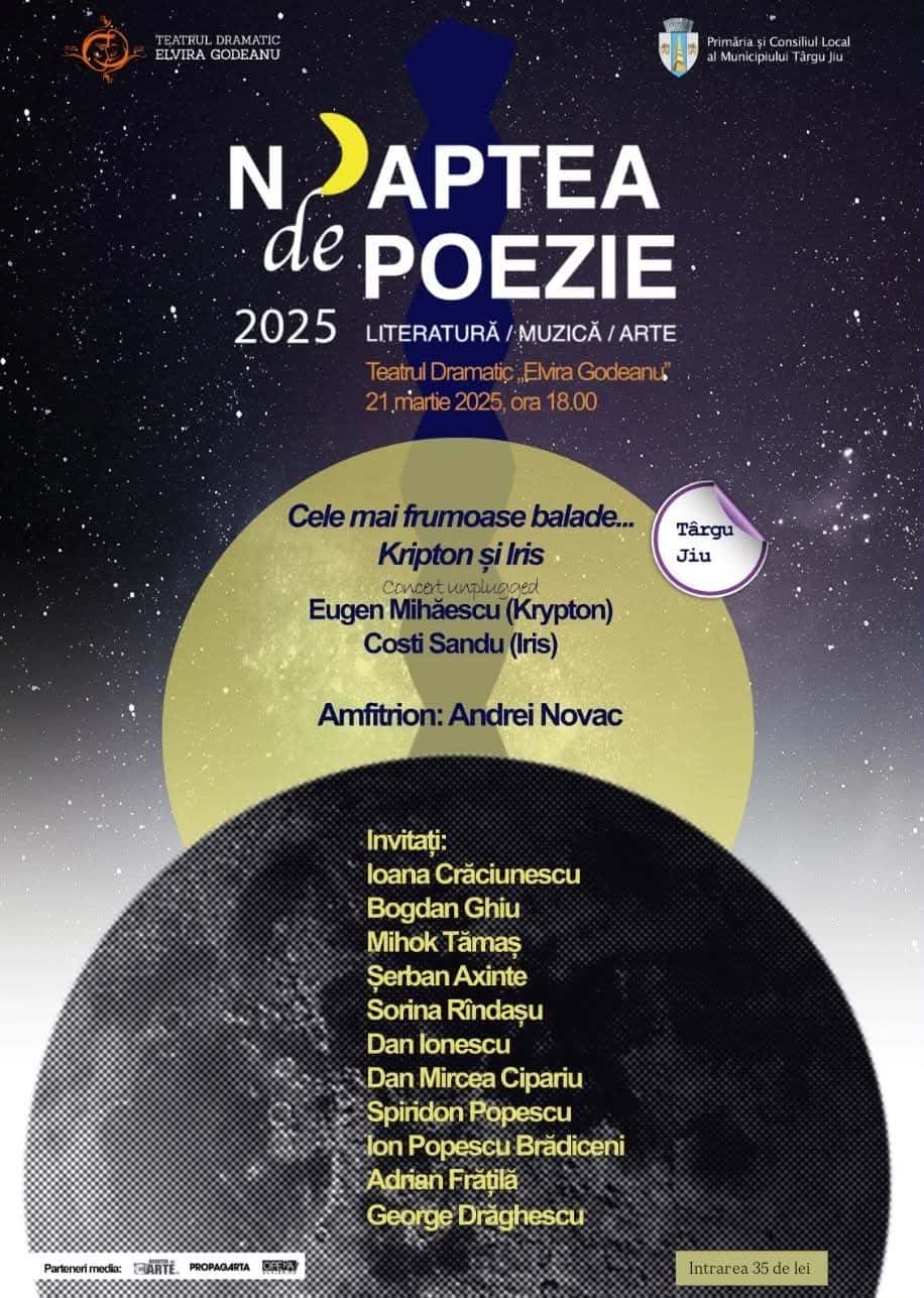 Teatrul Dramatic Elvira Godeanu organizează “Noaptea de poezie”