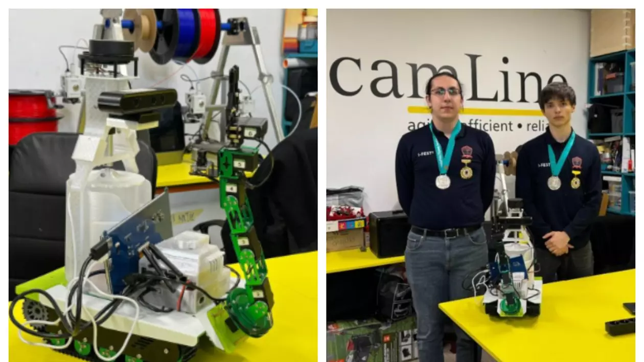 Elevi din Iași, premiați internațional după ce au inventat robotul care colectează gunoaie