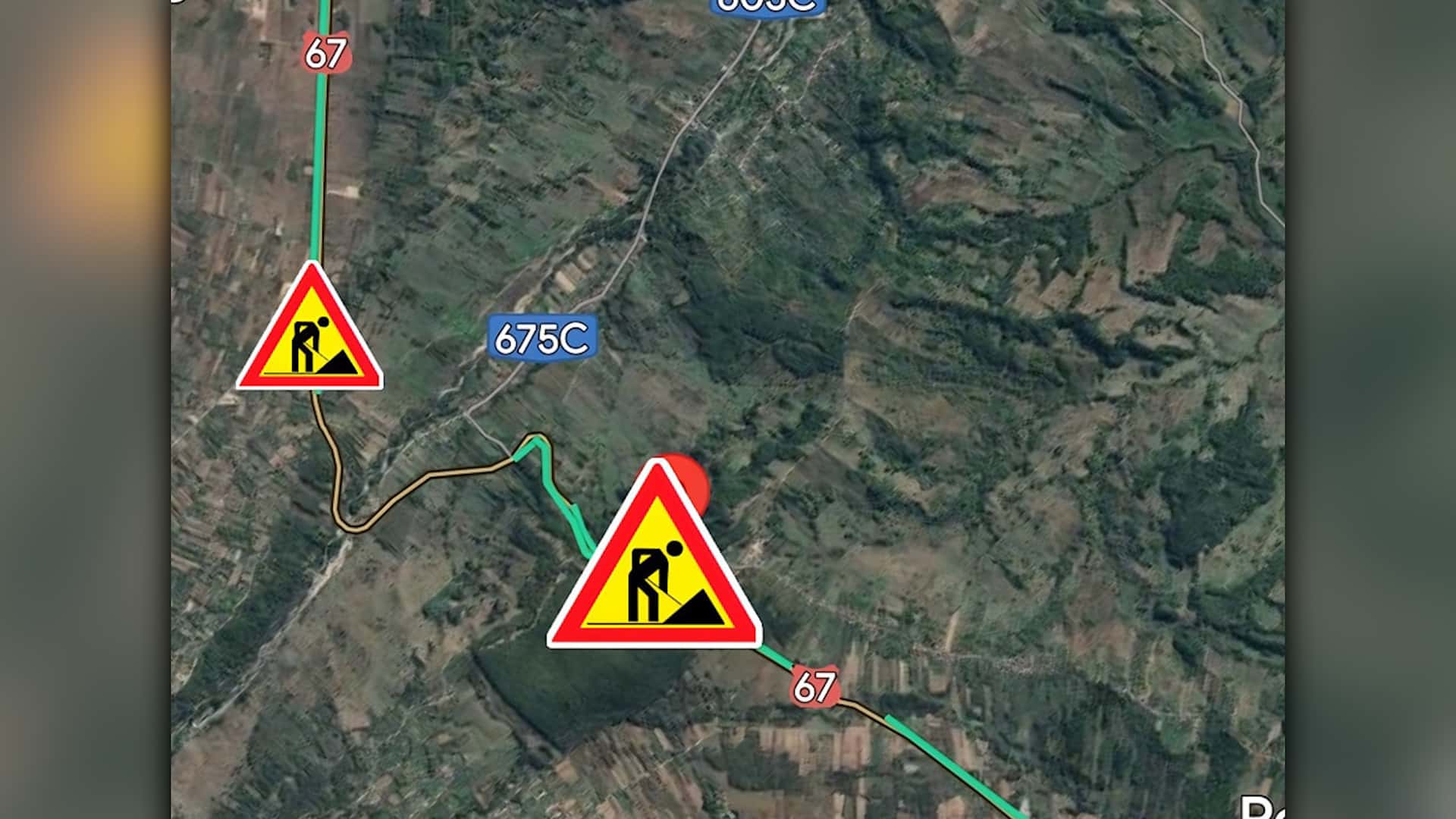 Lucrări de consolidare pe DN 67, zona Polovragi