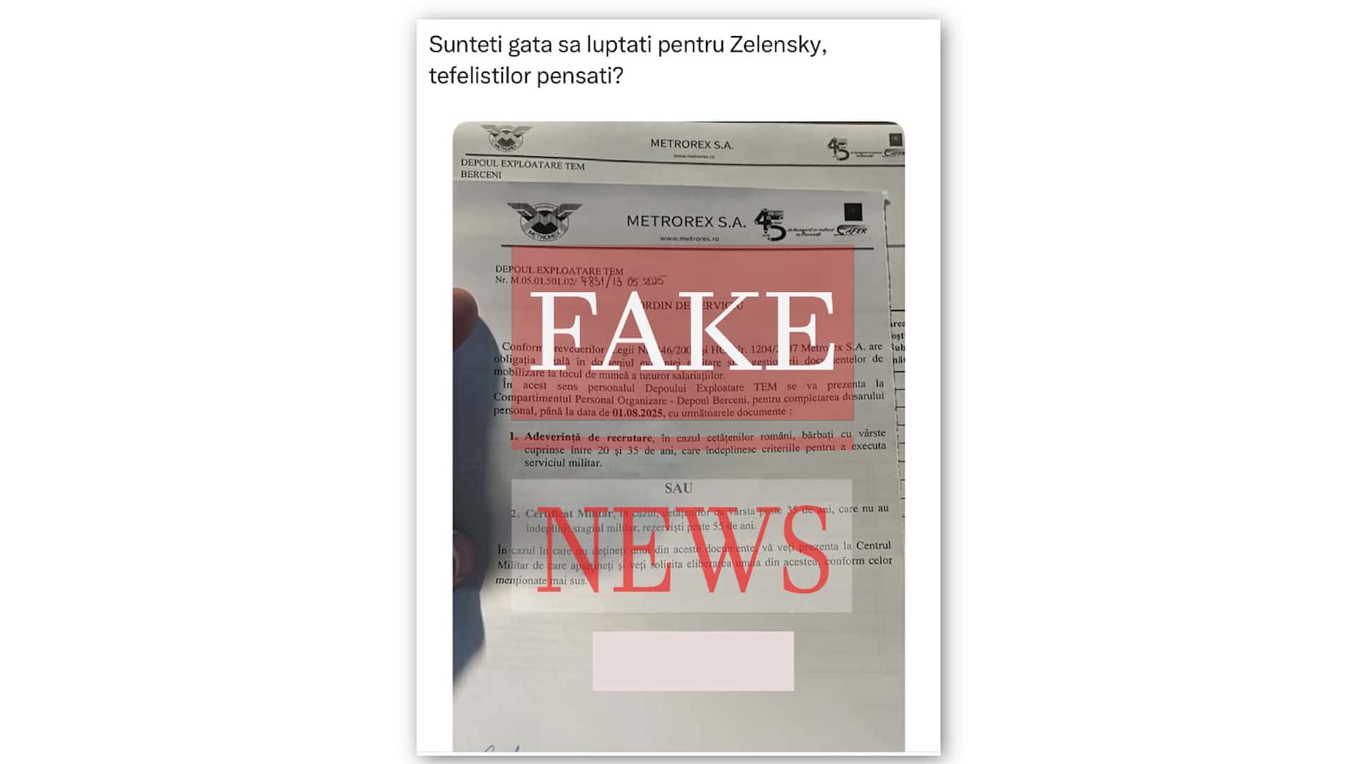 Dezinformare despre mobilizarea rezerviștilor, demontată de MApN