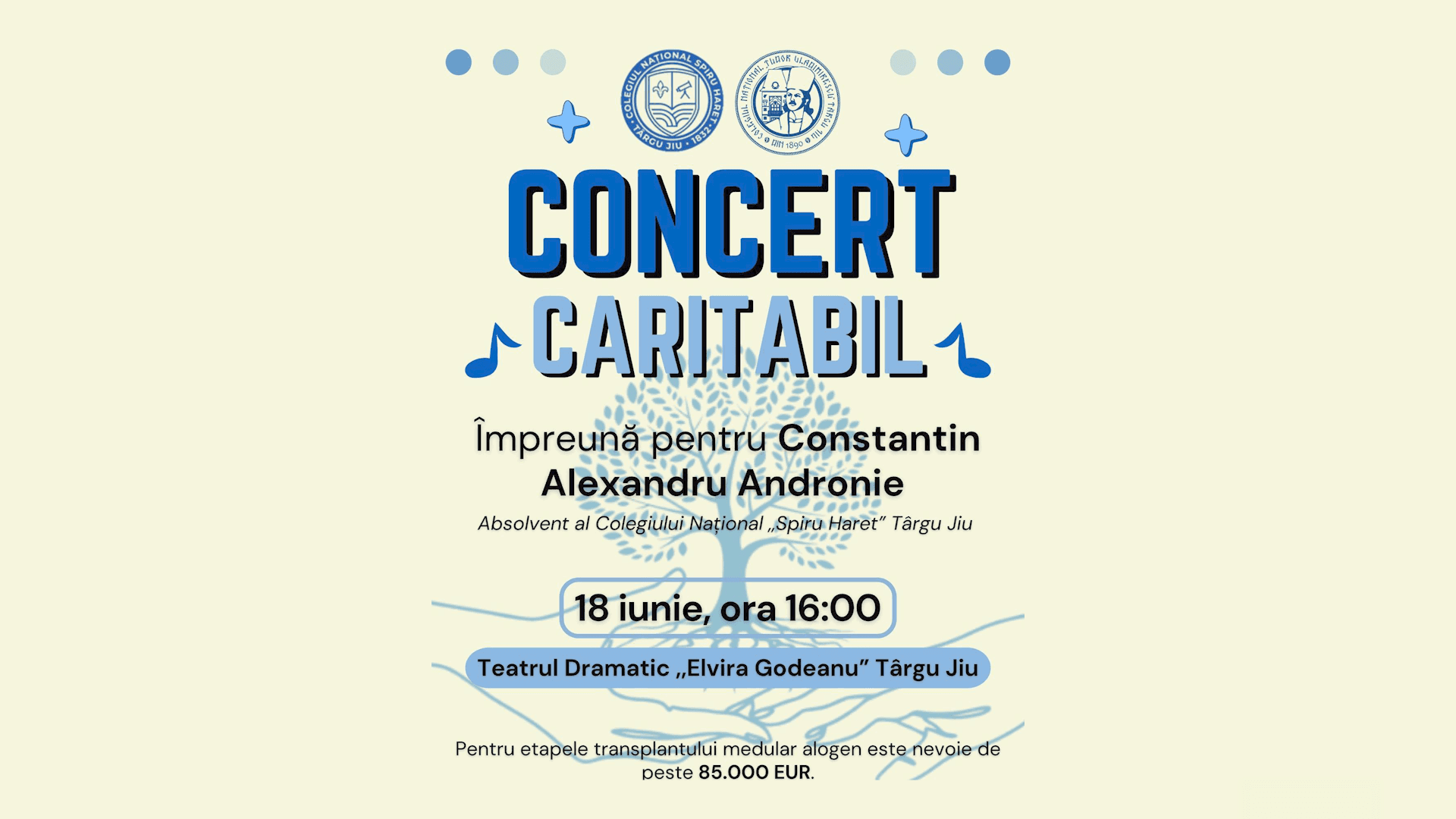 Concert caritabil pentru un fost elev al Colegiului „Spiru Haret”