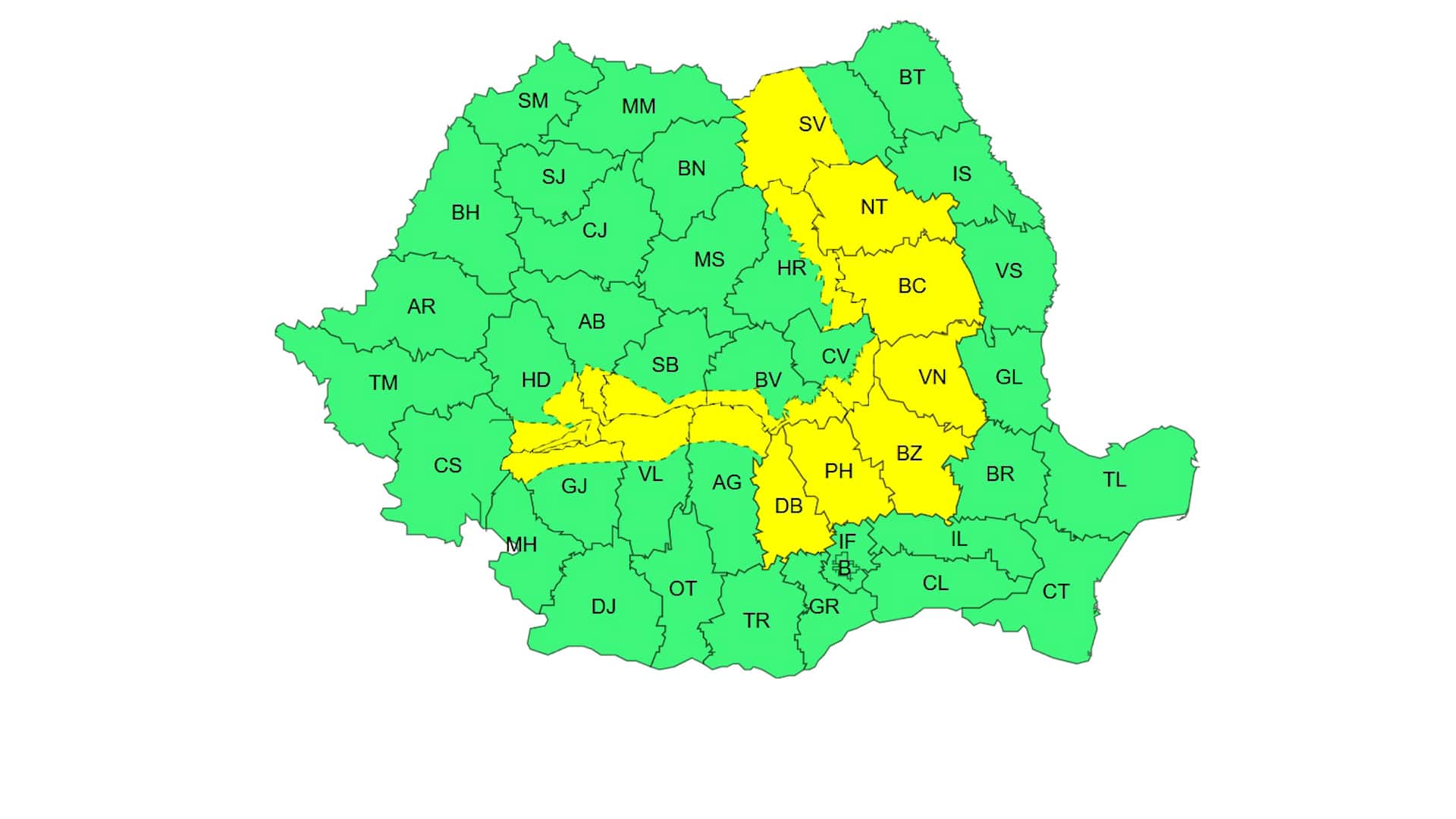 Atenționare meteo în Gorj pentru 4 iunie