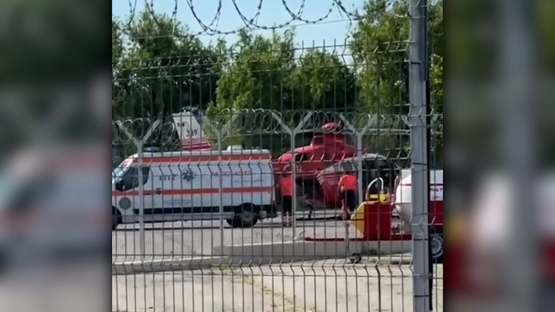 Ambulanță blocată la heliportul din Târgu Jiu
