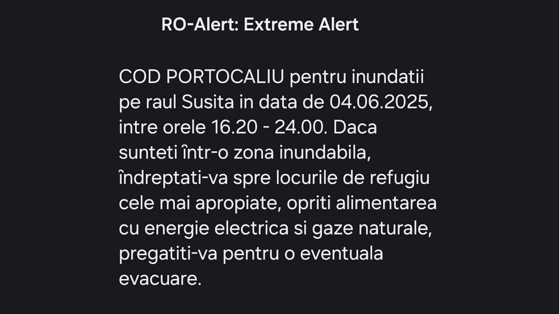 RO-ALERT: Cod portocaliu de inundații pe râul Șușița!