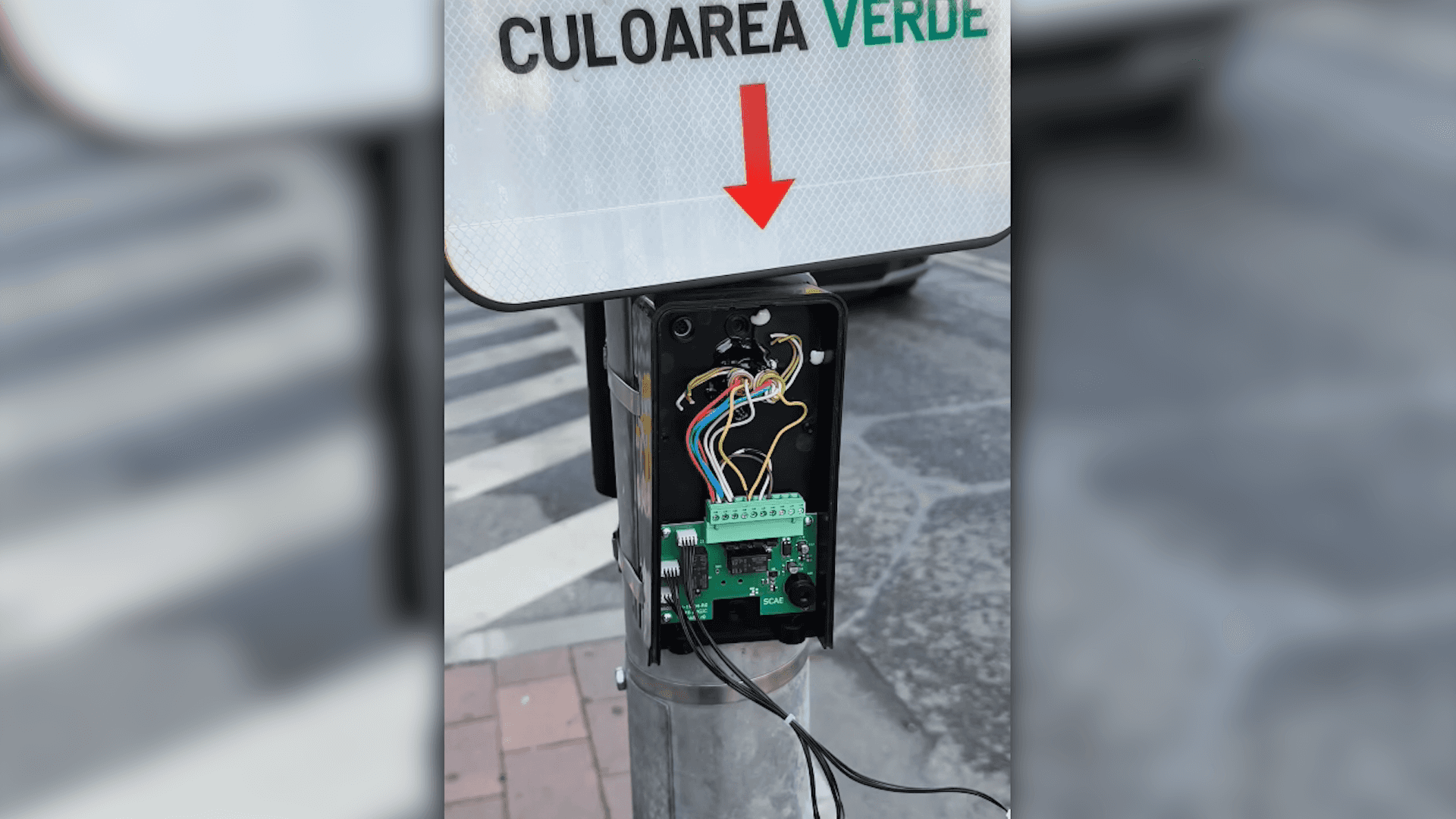 Semafor vandalizat în Târgu Jiu