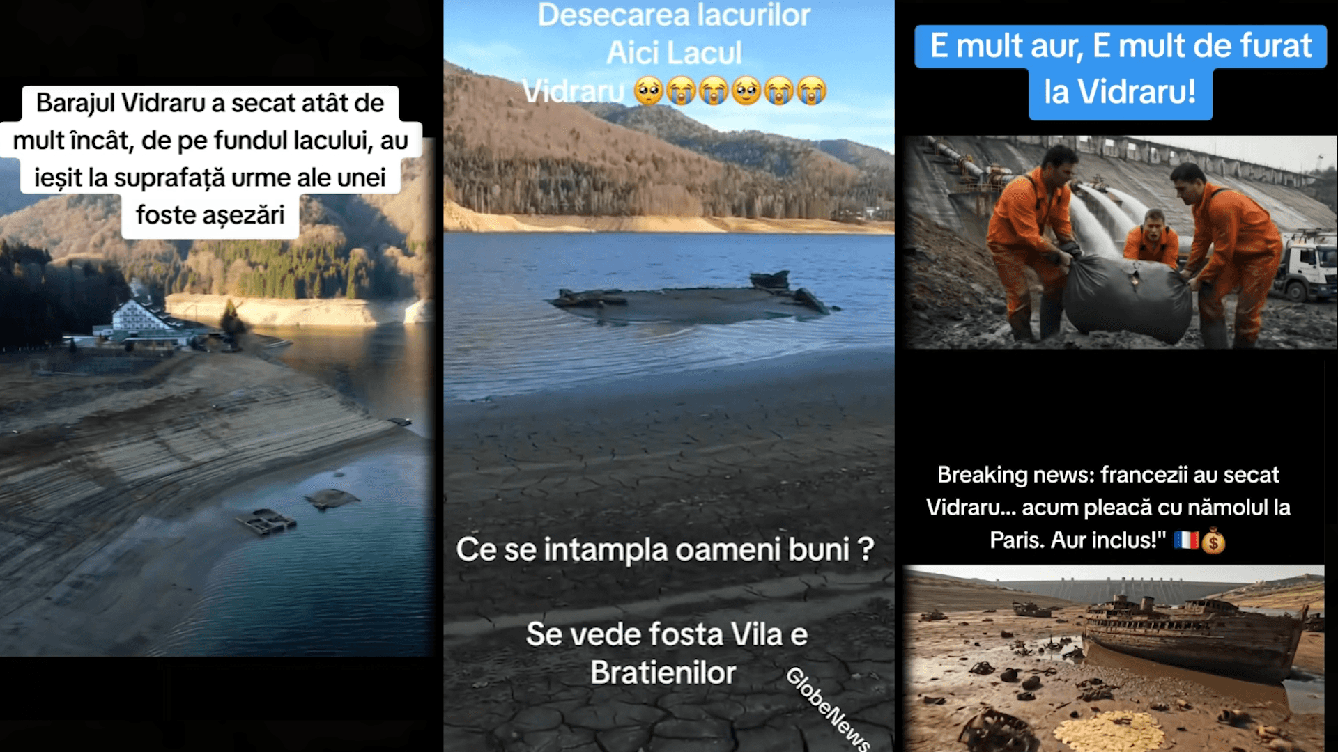 Val de știri false despre golirea lacului Vidraru