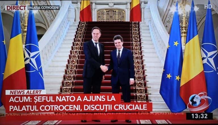 Șeful NATO, Mark Rutte, prima vizită oficială în România