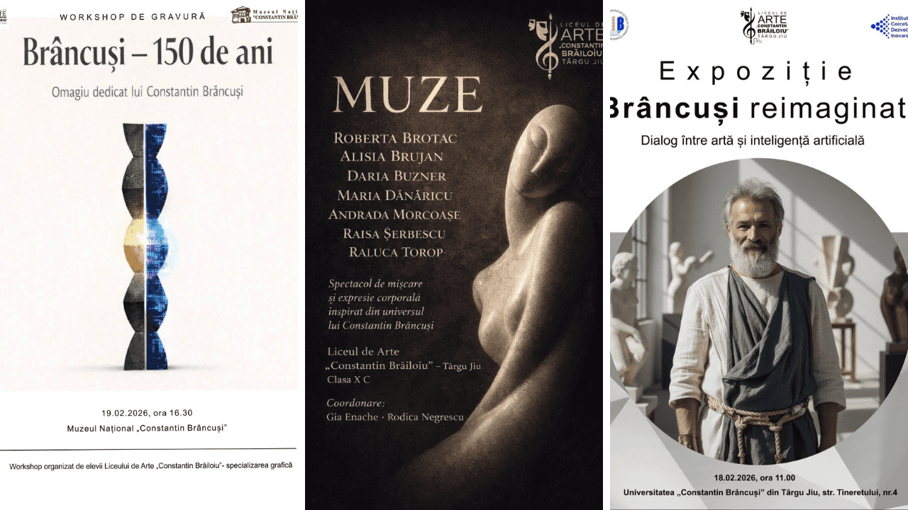 Evenimente ale Liceului de Arte „Constantin Brăiloiu”, dedicate lui Brâncuși