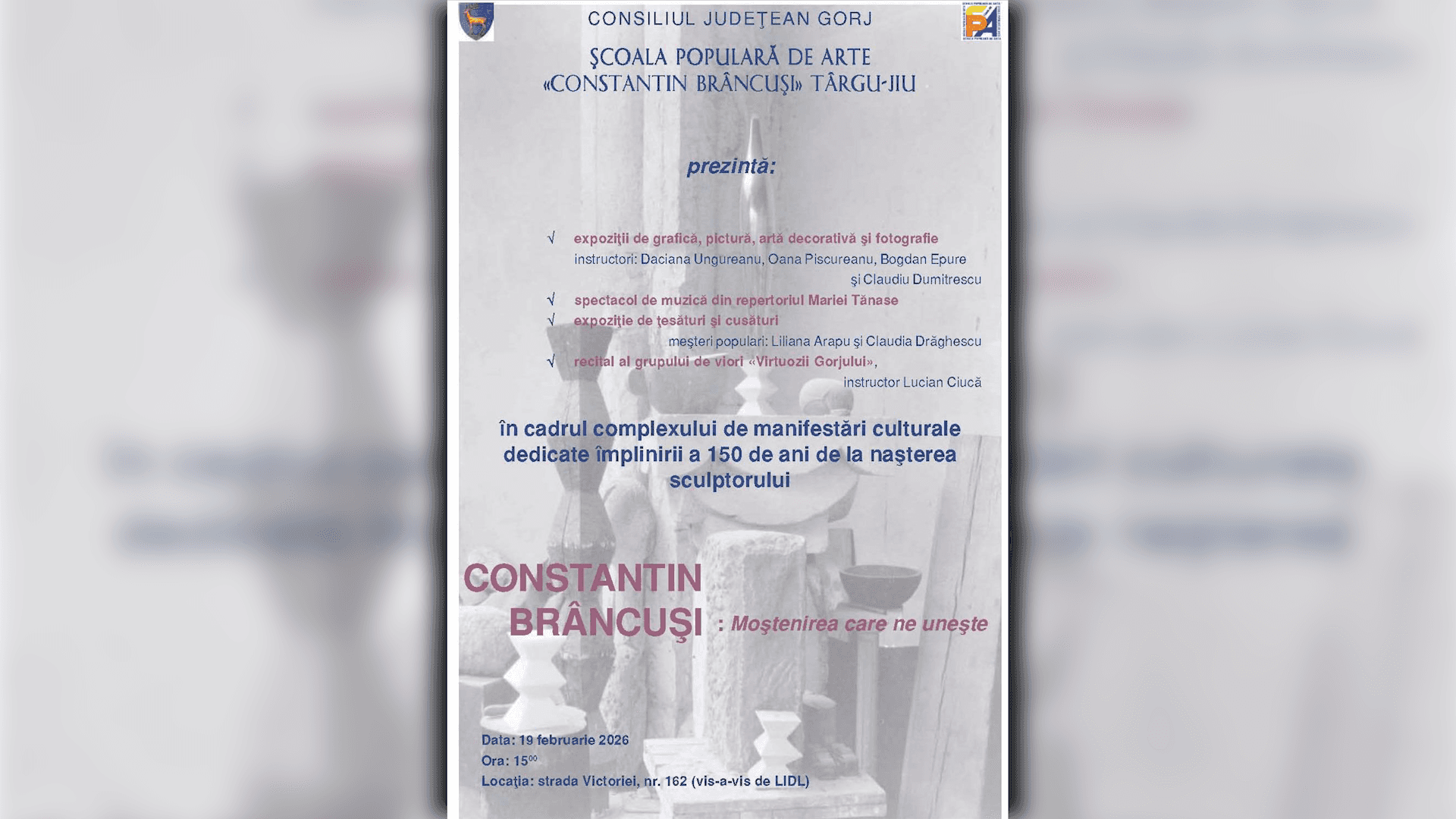 „Constantin Brâncuși: Moștenirea care ne unește”