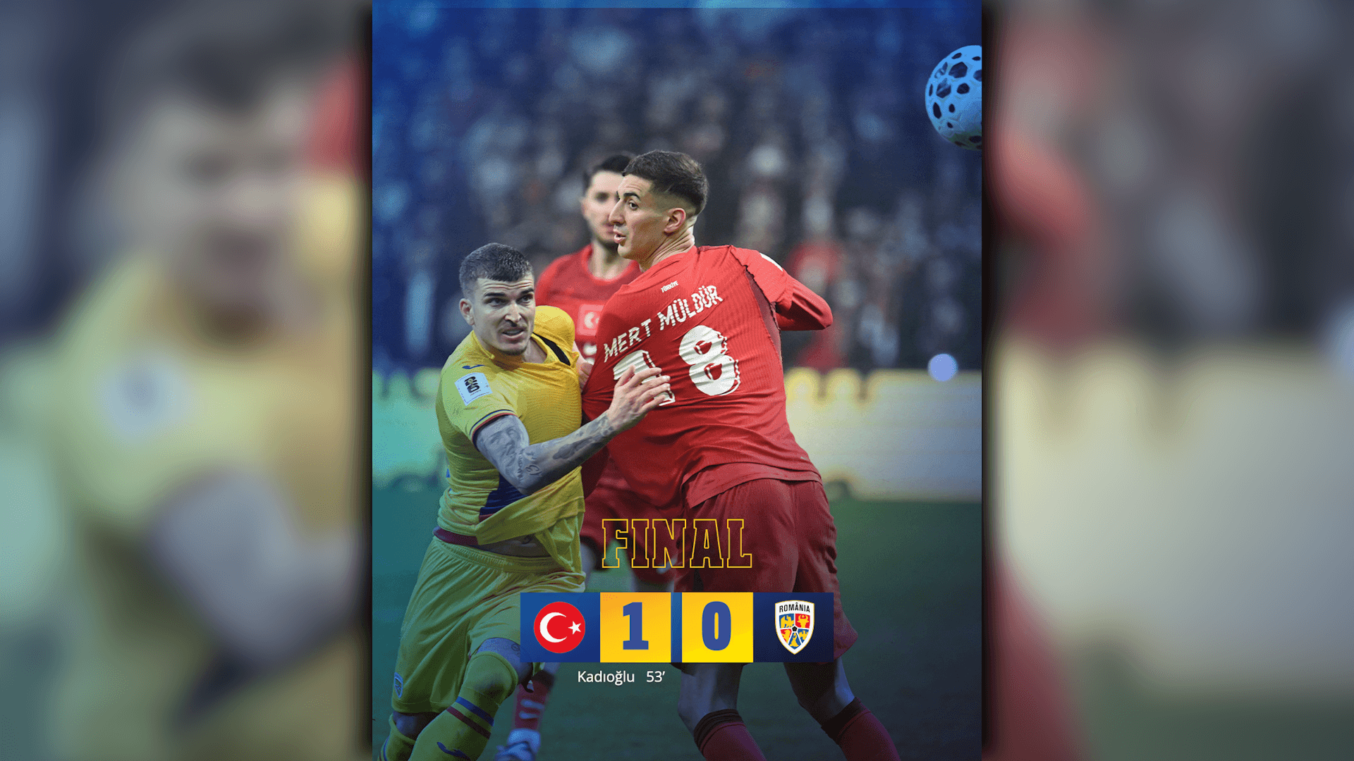România a fost eliminată din cursa pentru Cupa Mondială 2026