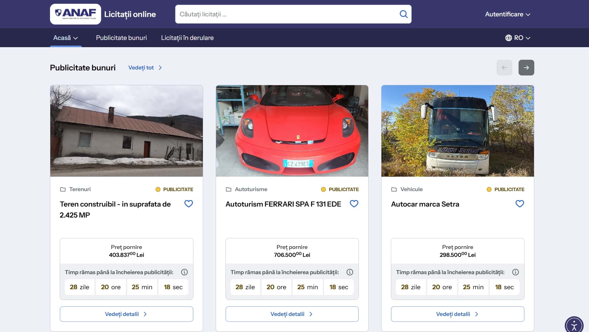 eLicitațiiANAF: Peste un milion de accesări în primele ore