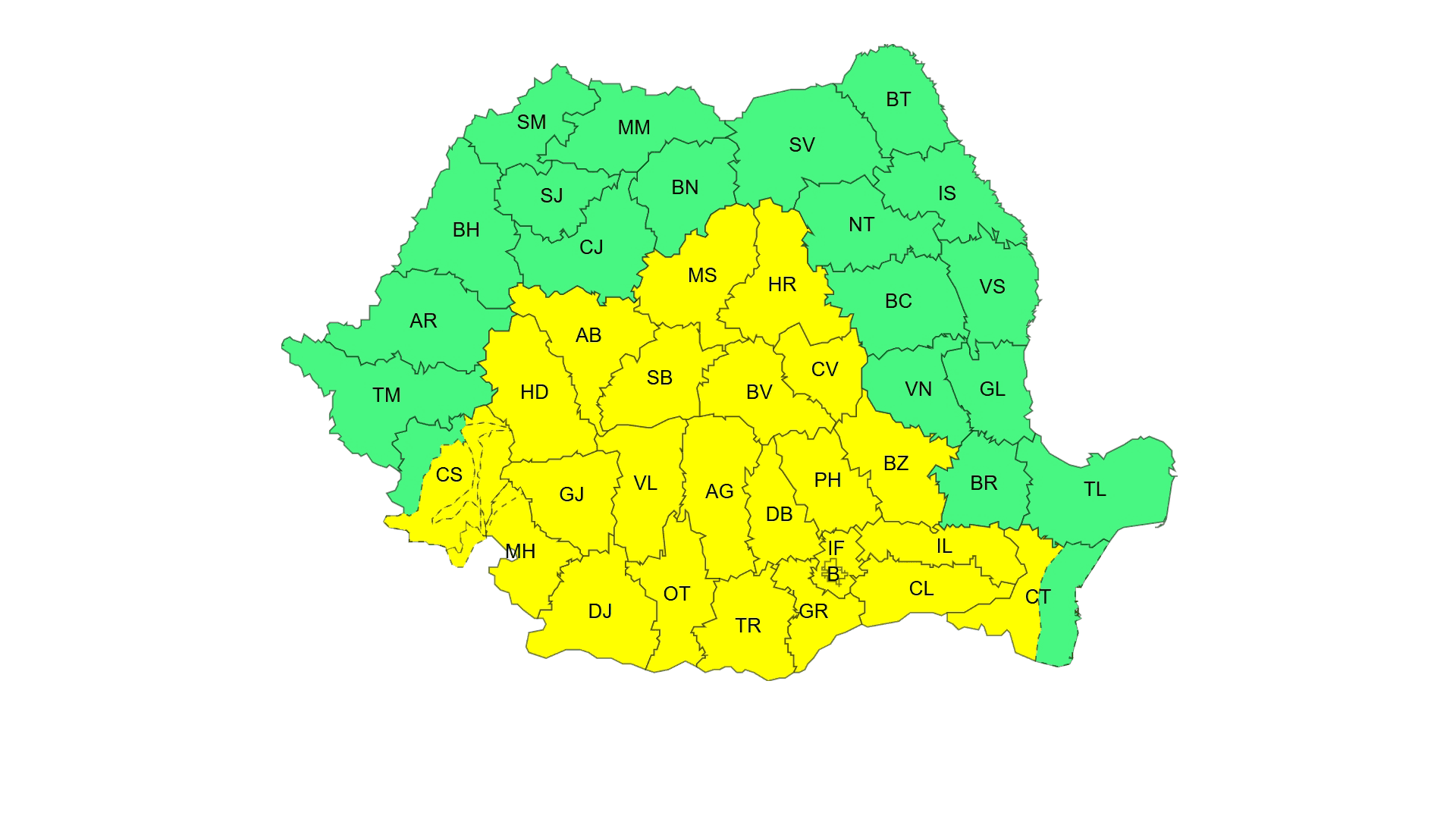 Temperaturile scad în județul Gorj