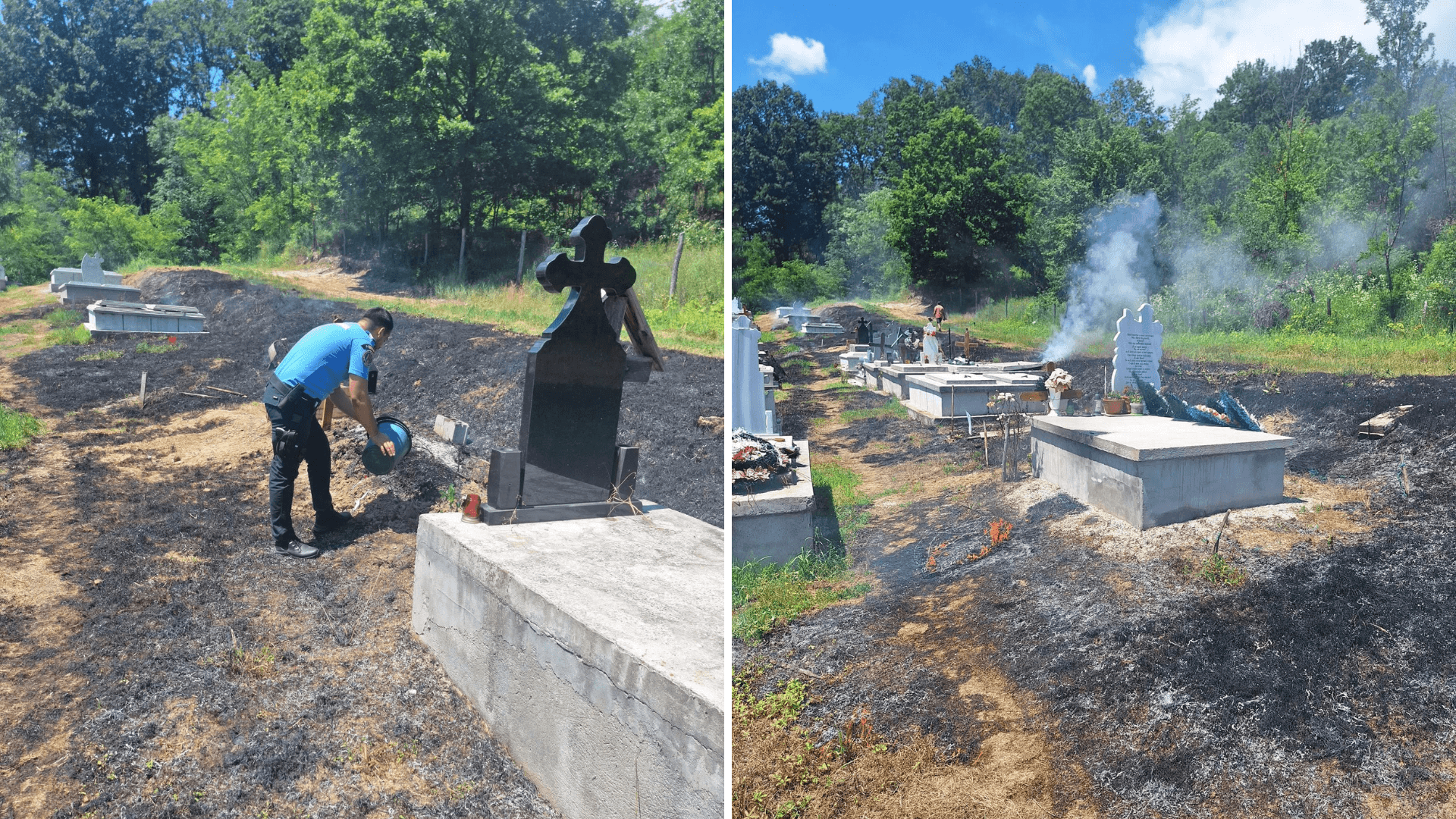 Incendiu în localitatea Licurici