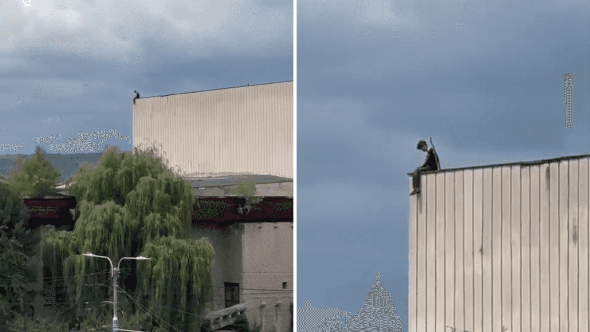 Minor de 14 ani, urcat pe Casa de Cultură din Târgu Jiu