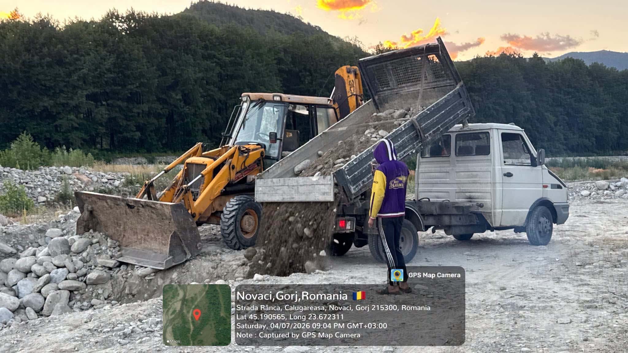 Amendă de 30.000 de lei pentru exploatare ilegală pe râul Gilort