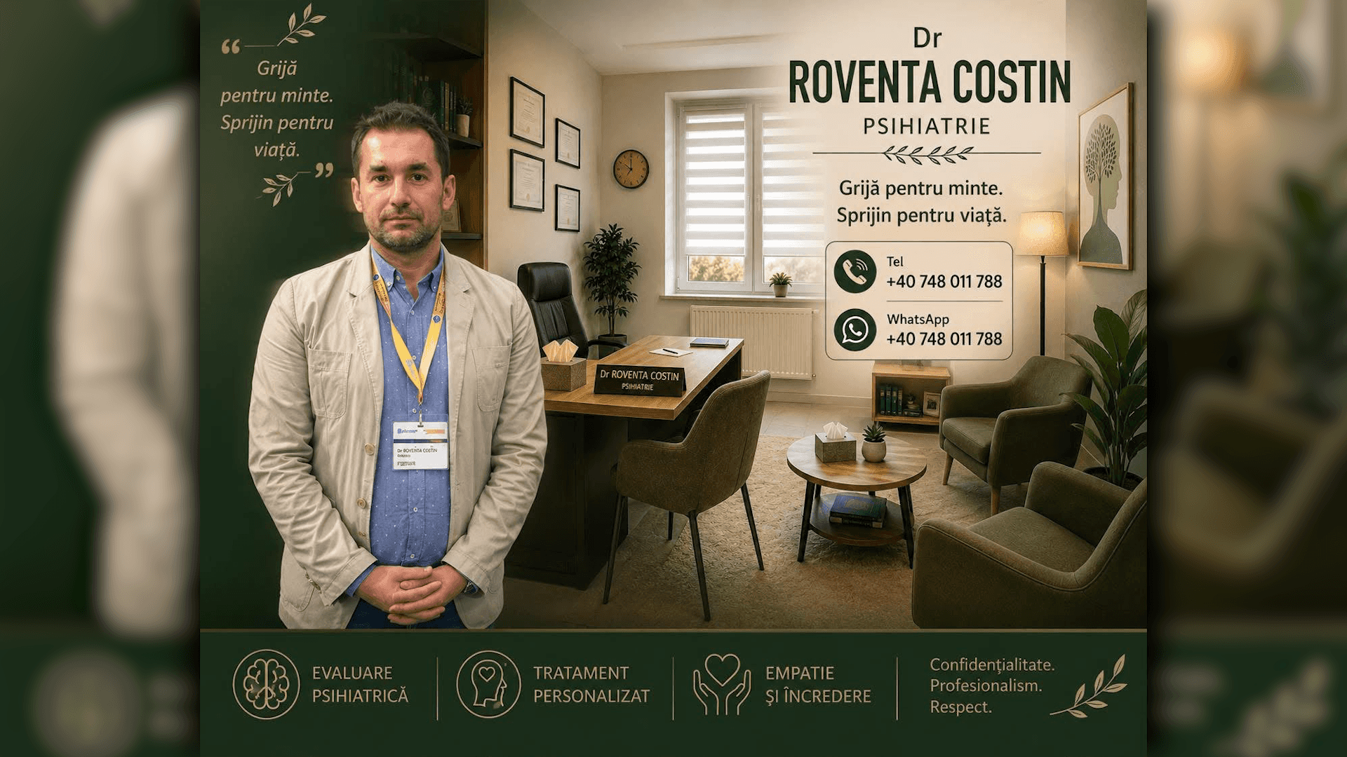 Costin Rovența: „Bolile psihiatrice se manifestă frecvent în rândul tinerilor”