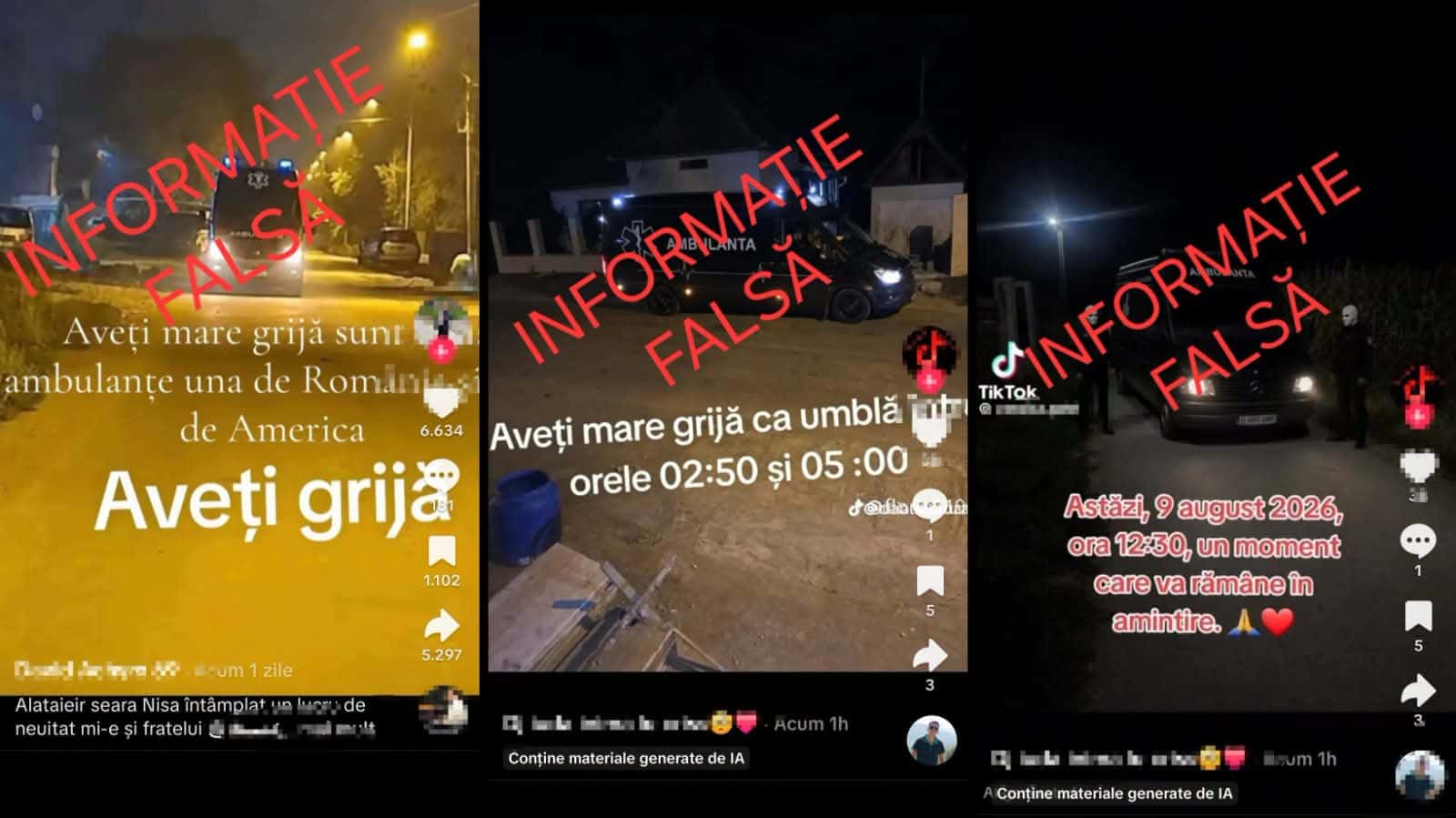 MAI dezminte informațiile false despre „ambulanțele negre”