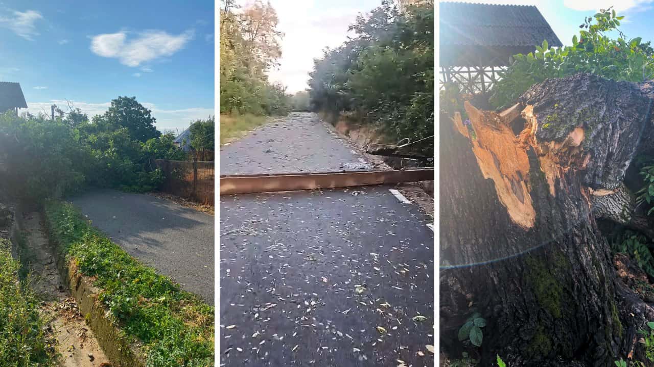 Avarie în Roșia de Amaradia din cauza furtunii