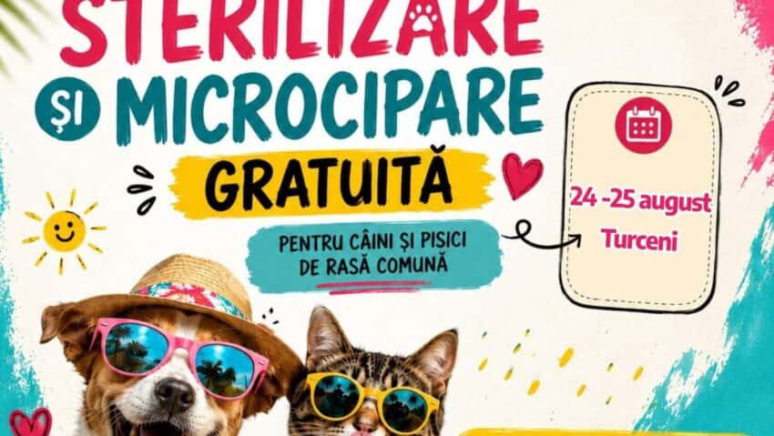Campanie gratuită de sterilizare și microcipare, la Turceni