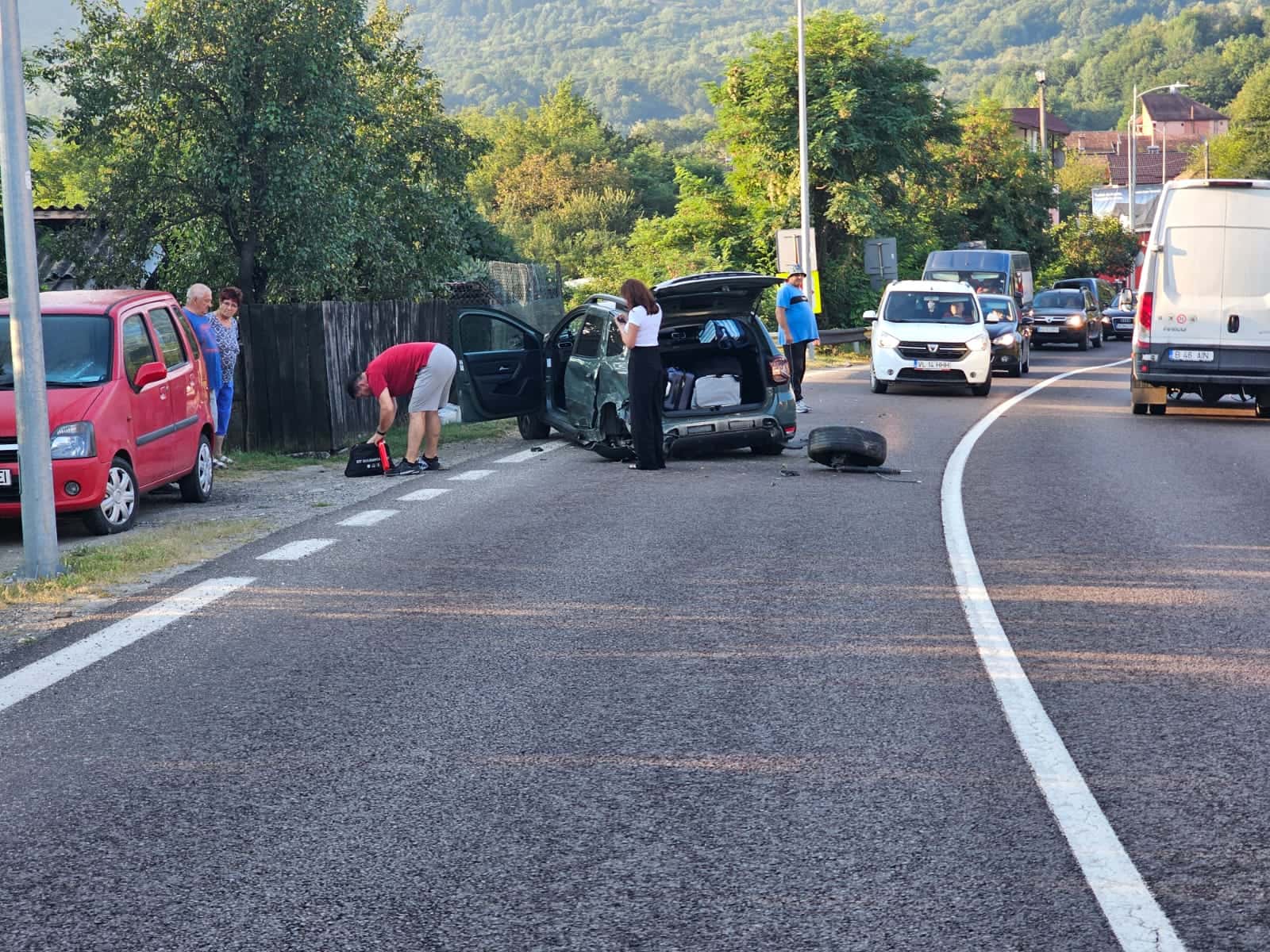 Accident pe DN7! Traficul se desfășoară pe o singură bandă