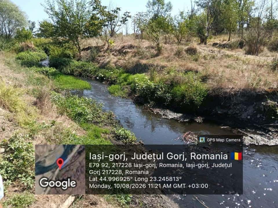 ApaRegio Gorj, amendată cu 120.000 lei de Apele Române pentru poluarea de pe Jiu